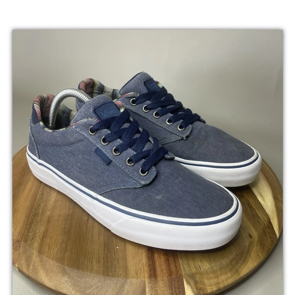 Vans Mens Off The Wall 721356 Blue Casual Sneaker Shoes Size 8